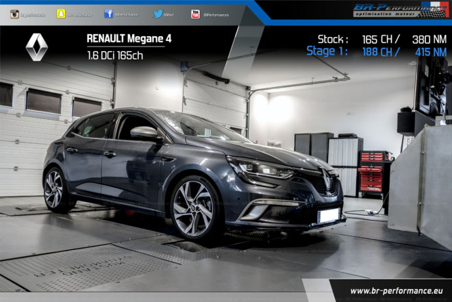 Renault Megane Megane 4 (ph1) 1.6 TCE GT Stufe 1 - BR-Performance  Luxembourg - Professional chiptuning