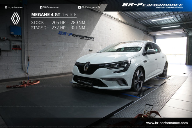 Renault Megane Megane 4 (ph1) 1.6 TCE GT stage 1 - BR-Performance  Luxembourg - Professional chiptuning